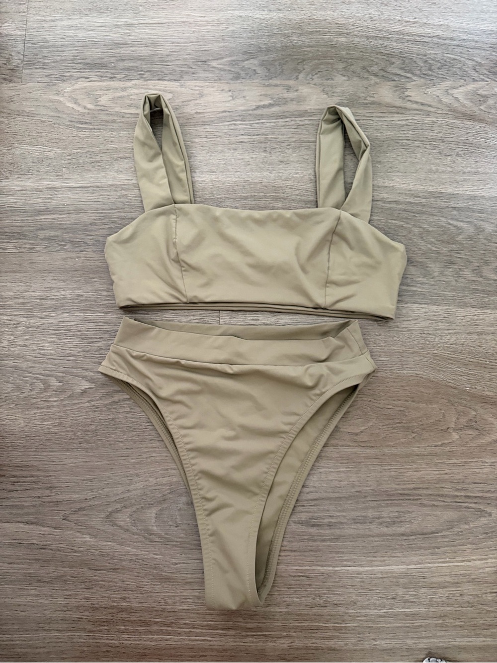 Classic High-Waist Bikini Set in sage